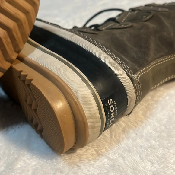 Sorel Women’s Sz 9.5 Joan Of Arctic Knit Army Green Snow Outdoor Winter Boots - Picture 16 of 16